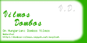 vilmos dombos business card